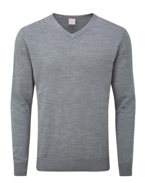PING Sullivan pull col V homme, french grey marl