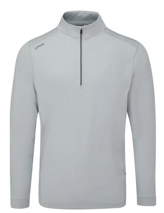 PING Latham Half Zip pull homme mi-couche, pearl grey