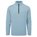 PING Ramsey half zip ribbed fleece pull homme, sky blue marl