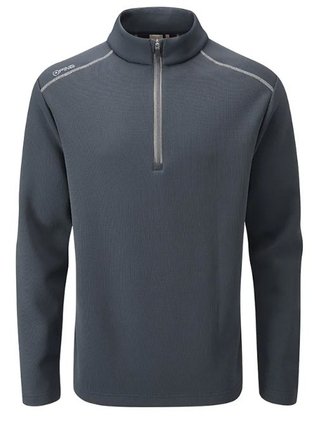 PING Ramsey half zip ribbed fleece pullover homme, marine