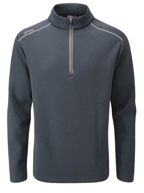 PING Ramsey half zip ribbed fleece pullover homme, marine