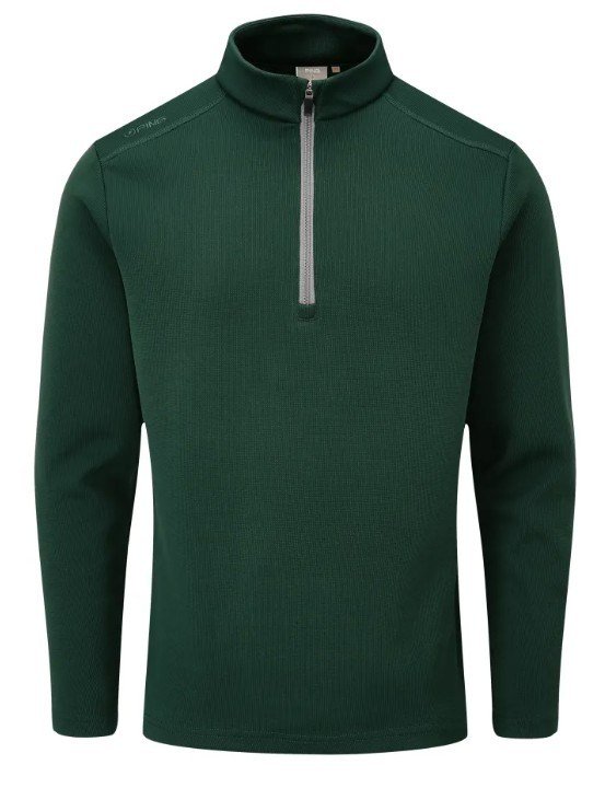 PING Ramsey half zip ribbed fleece pull homme, pine