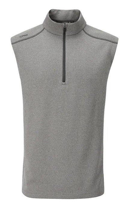 PING Ramsey veste polaire côtelée homme, ash marl