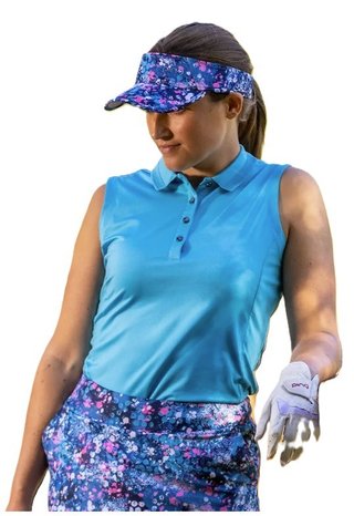 PING Solene Sleeveless polo femme, laguna