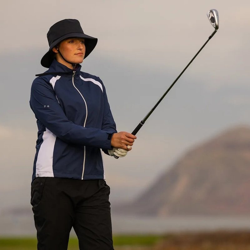 PING Freda veste imperméable femme, oxford blue/blanc