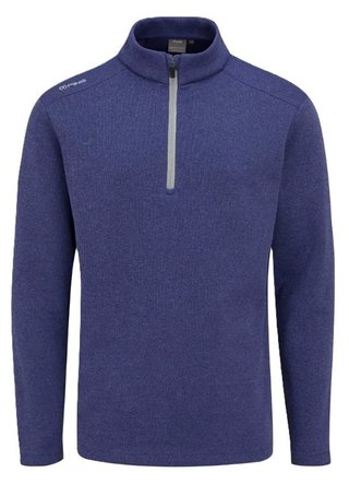 PING Ramsey half zip ribbed fleece pullover homme, twilight marl