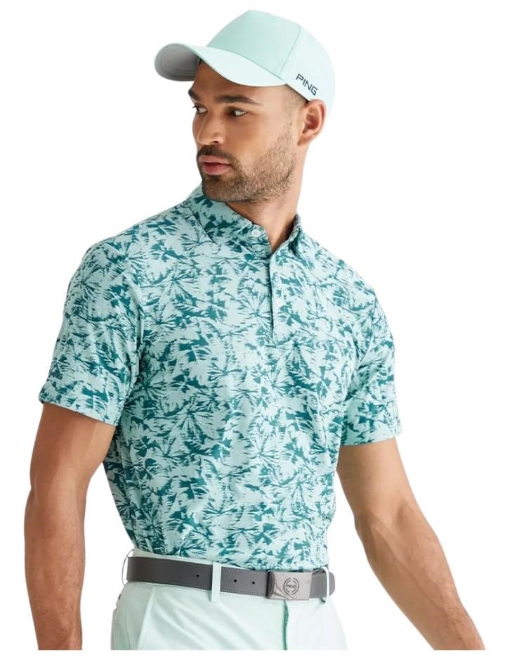PING Diego polo homme, misty green multi