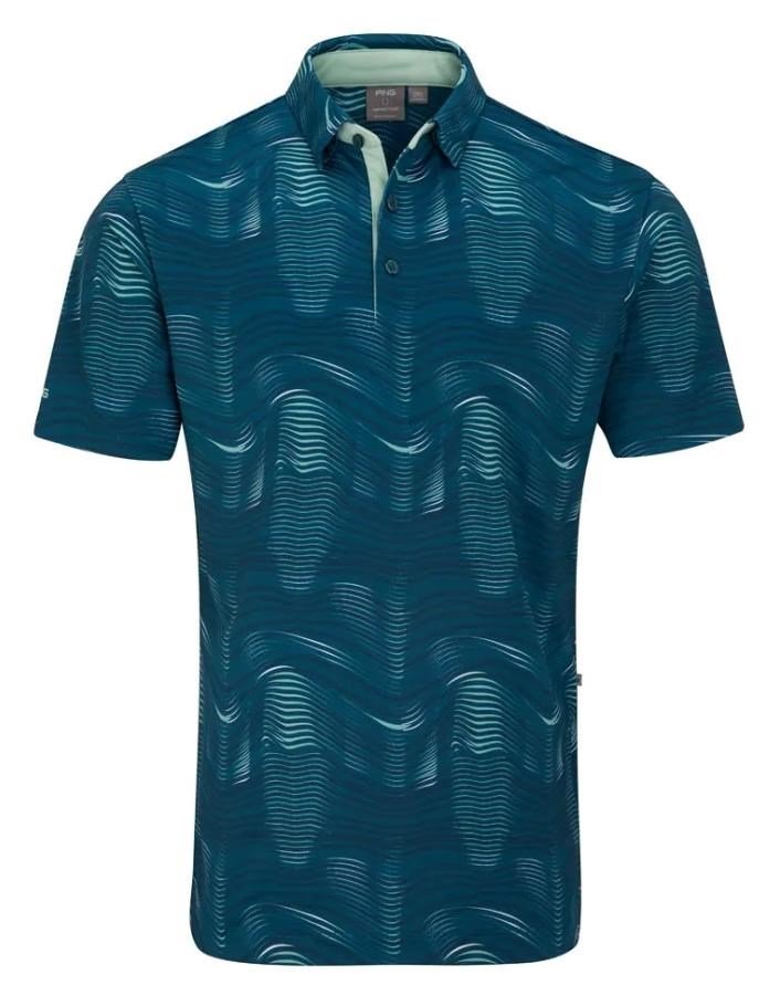 PING Optic Groove polo homme, forest multi