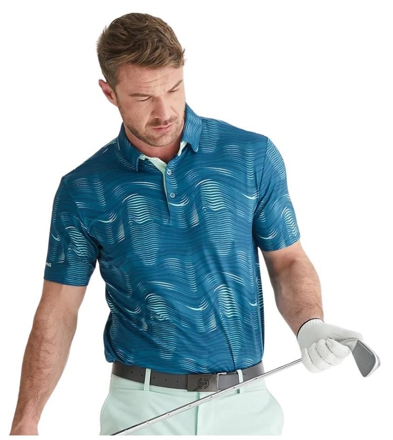 PING Optic Groove polo homme, forest multi