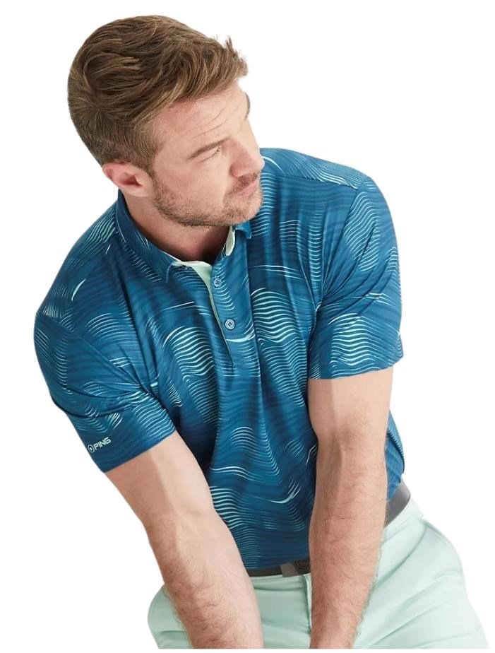 PING Optic Groove polo homme, forest multi