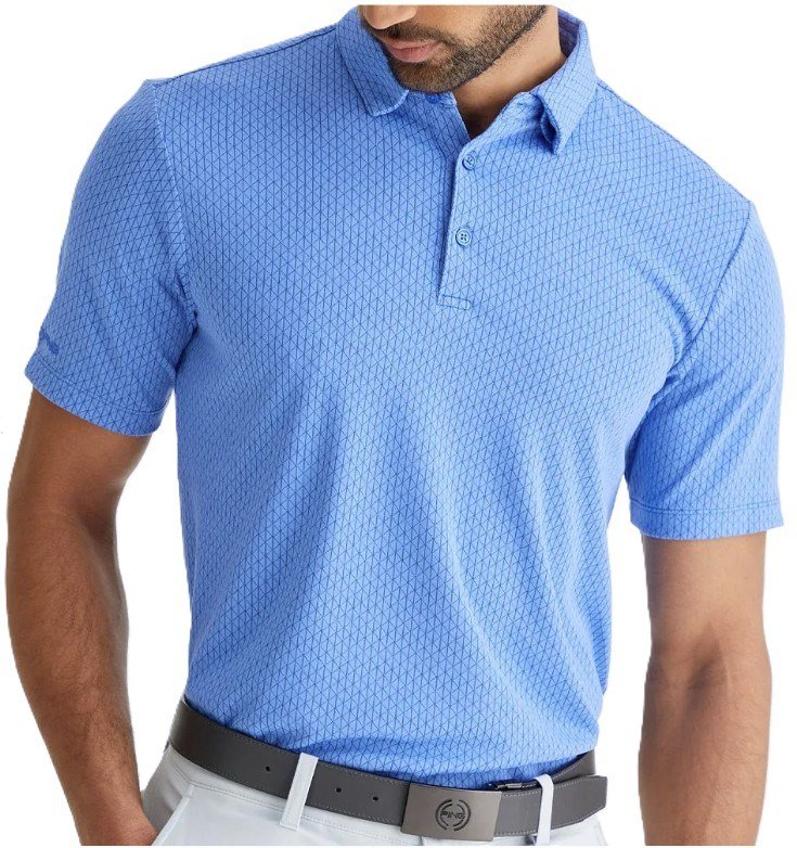 PING Hershel polo homme, cornflower blue multi