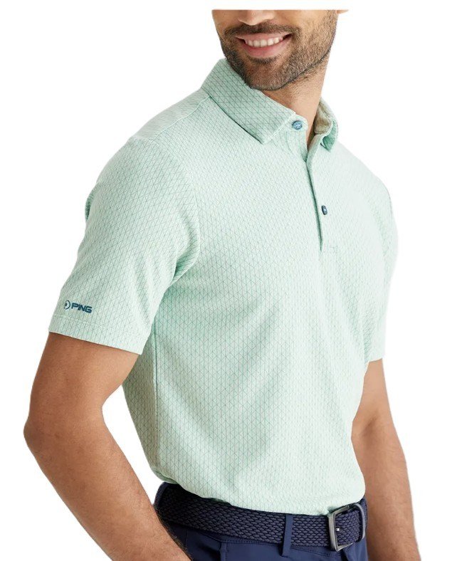 PING Hershel polo homme, misty green multi