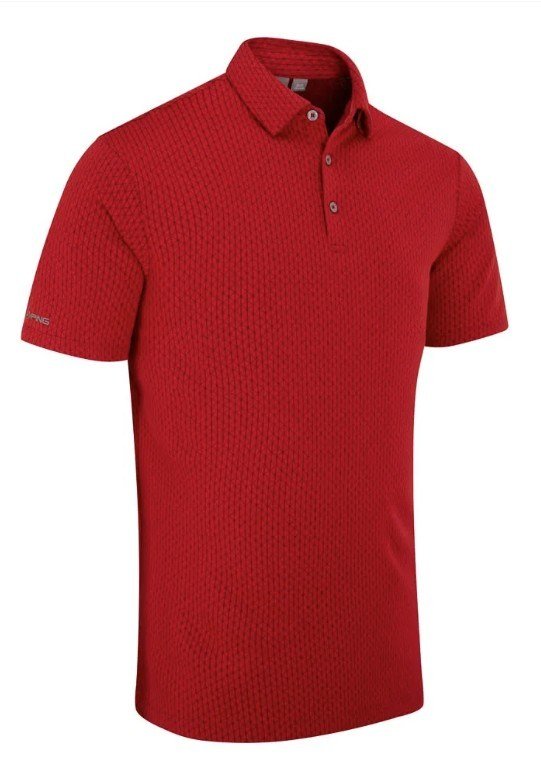 PING Hershel polo homme, rich red multi