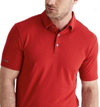 PING Hershel polo homme, rich red multi