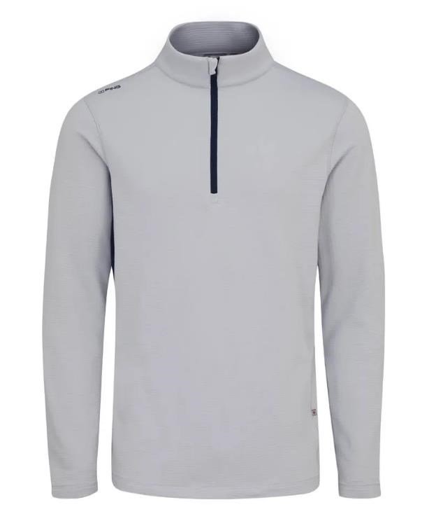 PING Rhodri Half Zip Fleece sweat homme, silver/navy
