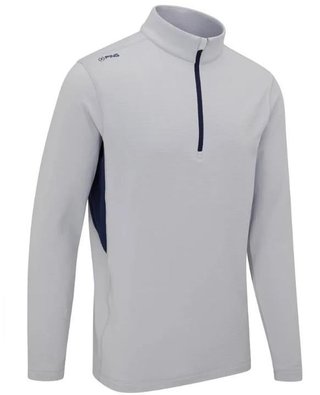 PING Rhodri Half Zip Fleece sweat homme, silver/navy