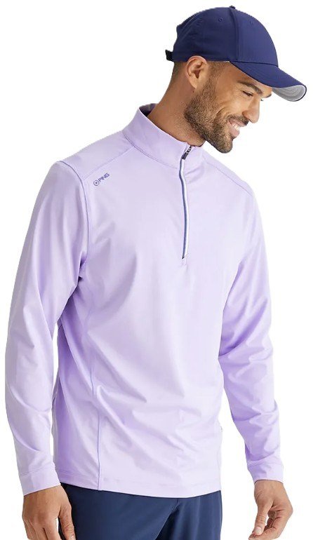 PING Latham Half Zip pull homme midlayer, purple ash