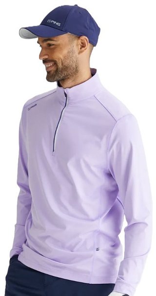 PING Latham Half Zip pull homme midlayer, purple ash