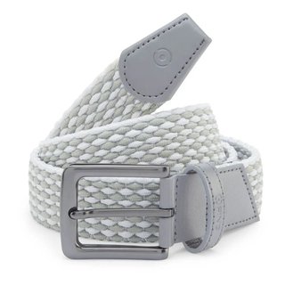 PING Stretch Webbing mens belt, gris/blanc