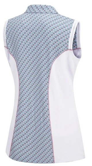 PING Colleen Sleeveless polo femme, neoteric/blanc
