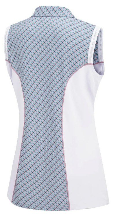PING Colleen Sleeveless polo femme, neoteric/blanc