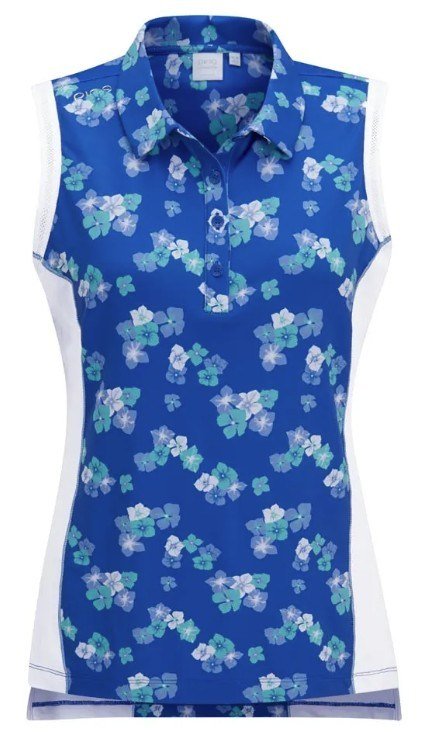 PING Colleen Sleeveless polo femme, viibrant bloom/blanc