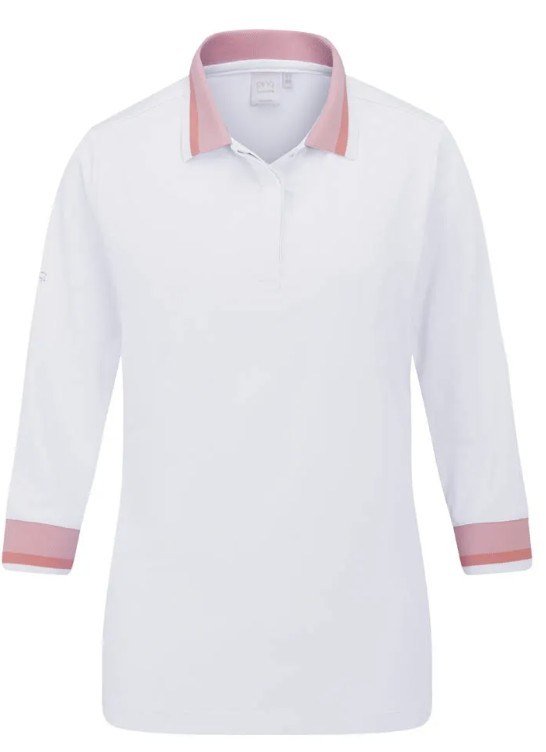 PING Lindsey polo femme, blanc/sweet pea