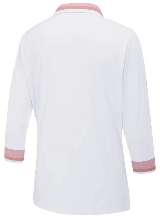 PING Lindsey polo femme, blanc/sweet pea