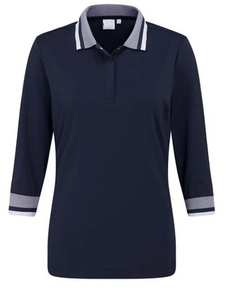 PING Lindsey polo femme, marine/blanc