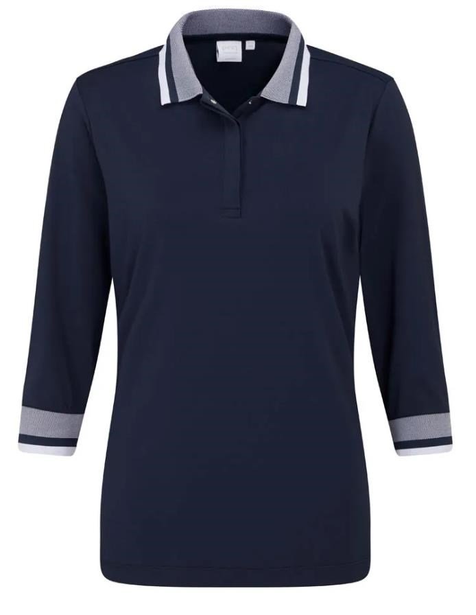 PING Lindsey polo femme, marine/blanc
