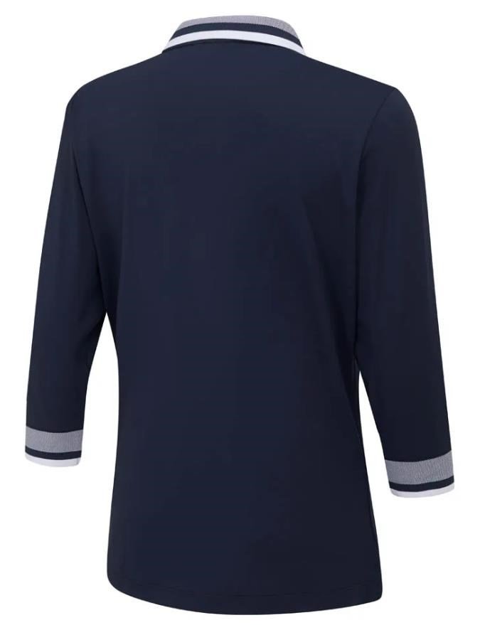 PING Lindsey polo femme, marine/blanc