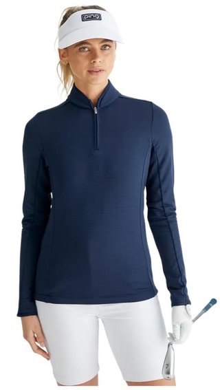 PING Abigale Performance Fleece sweat-shirt femme, navy