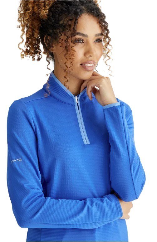 PING Abigale Fleece sweat femme, bleu ultra