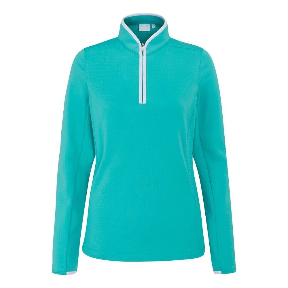 PING Abigale Fleece sweat femme, bleu aqua vif
