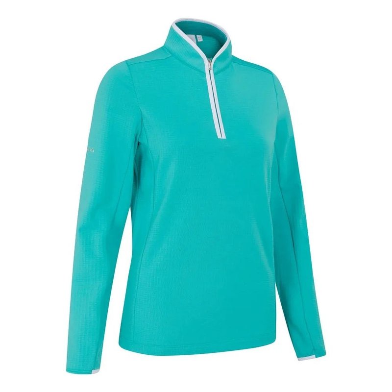 PING Abigale Fleece sweat femme, bleu aqua vif