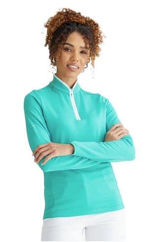 PING Abigale Fleece sweat femme, bleu aqua vif