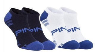 PING No-Show chaussettes homme (2 paires), marine/blanc multi, EU 41-46 (UK 7-11)