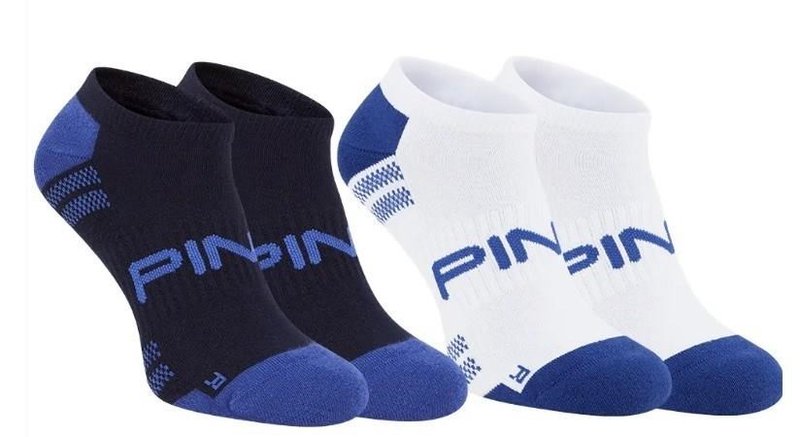 PING No-Show chaussettes homme (2 paires), marine/blanc multi, EU 41-46 (UK 7-11)