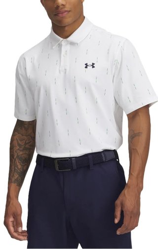 Under Armour T2G Printed polo homme, blanc