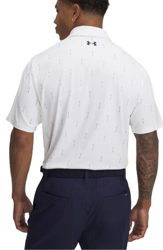 Under Armour T2G Printed polo homme, blanc