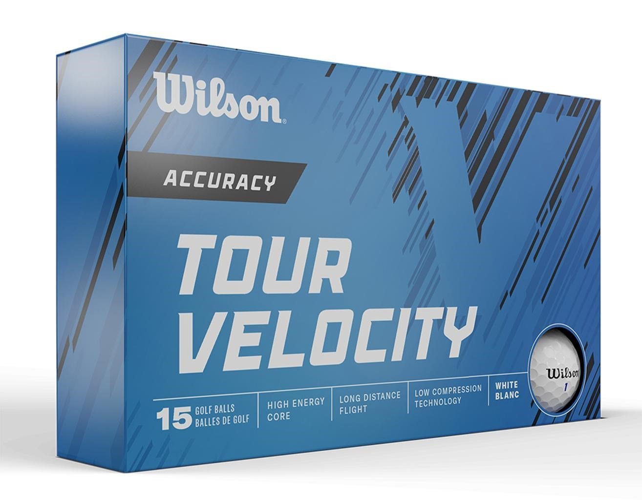 Wilson Tour Velocity Accuracy balles de golf 2025 (15 balles)