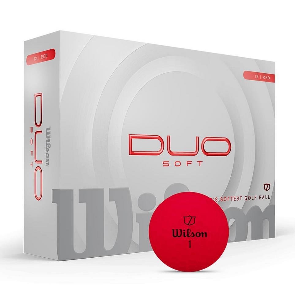 Wilson Duo Soft balles de golf, rouges
