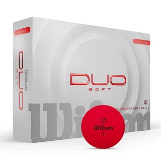 Wilson Duo Soft balles de golf, rouges