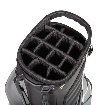 JuCad 2in1 FIirst Class stand bag, noir/gris/blanc