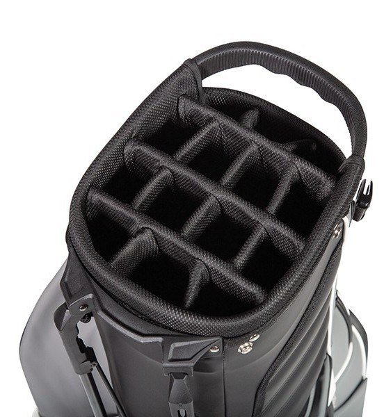 JuCad 2in1 FIirst Class stand bag, noir/gris/blanc