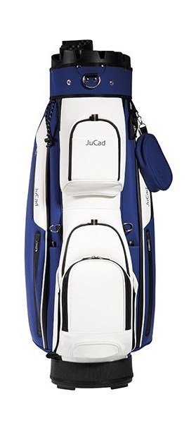 JuCad First Class Revolution cart bag, royal blue/blanc