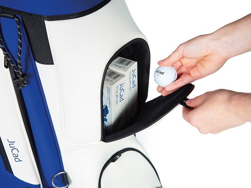 JuCad First Class Revolution cart bag, royal blue/blanc