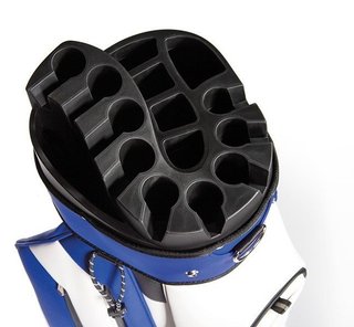 JuCad First Class Revolution cart bag, royal blue/blanc