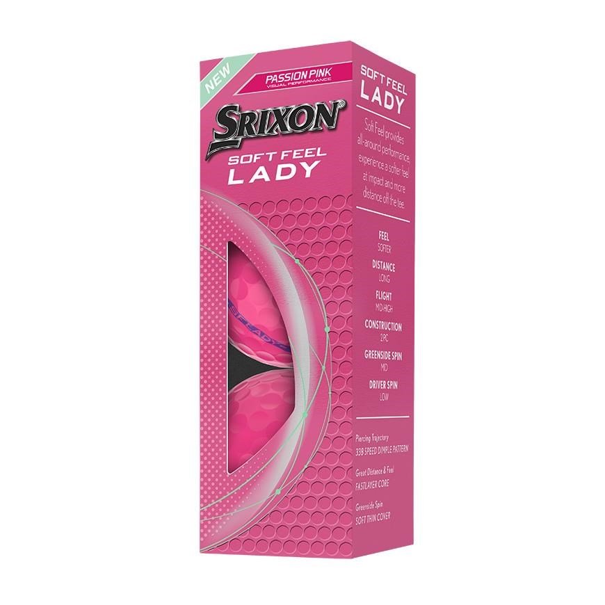 Srixon Soft Feel Lady balles de golf pour femmes, roses