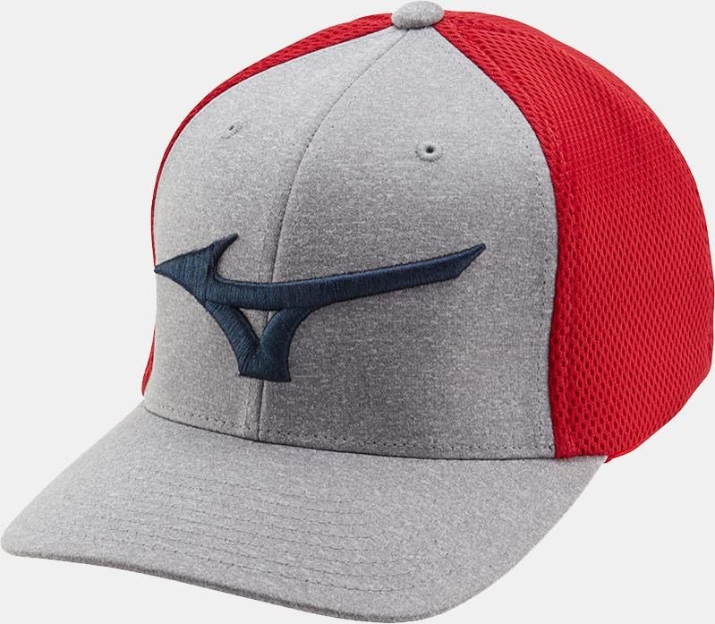 Mizuno Fitted Meshback casquette homme, rouge/marine
